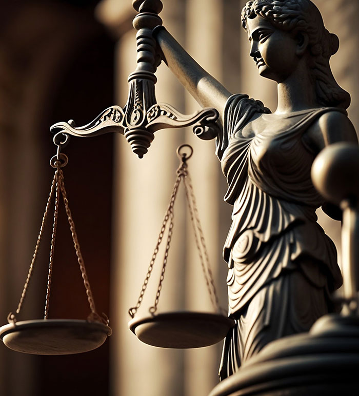 Scales of Justice in the Court Hall